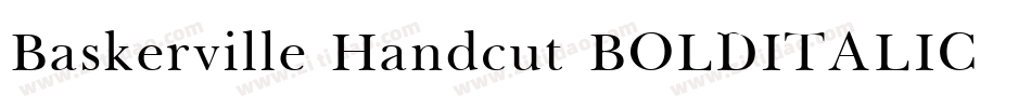 Baskerville Handcut BOLDITALIC字体转换